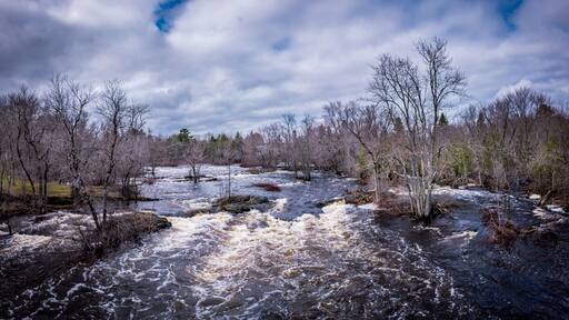 This was the weekend after the annual Kenduskeag River Race. The water was still flowing fast.