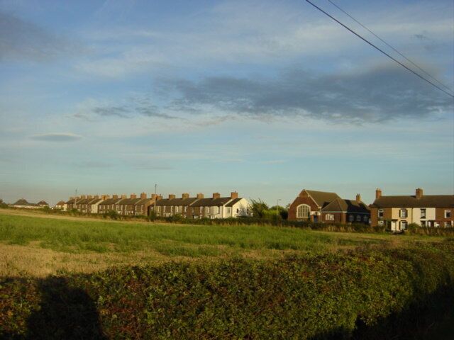 Linton Heath from Waterfallows Lane. Across the fields to the hamlet of Linton Heath near Swadlincote, South Derbyshire.