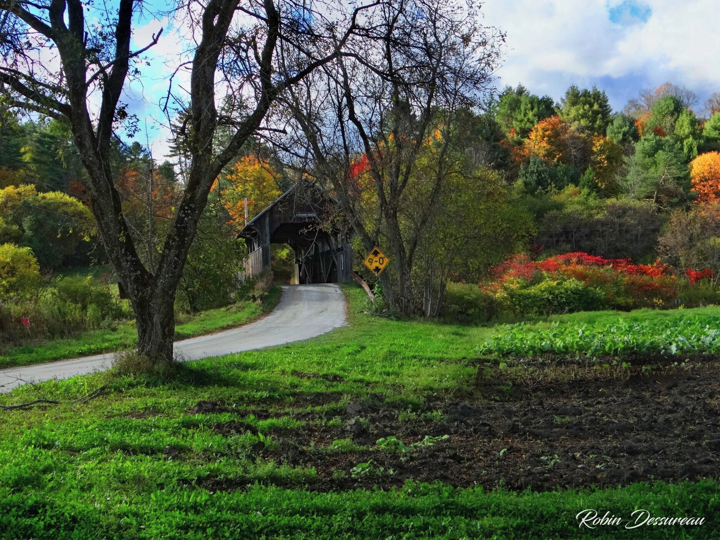 One of Plainfield oldest covered bridge located on a country road just outside of the village of Plainfield.