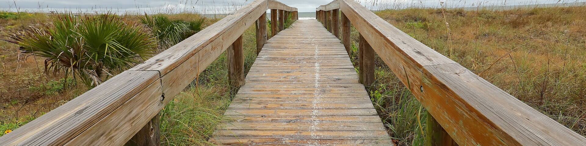Boardwalk to Jacksonville Beach, Florida, USA.