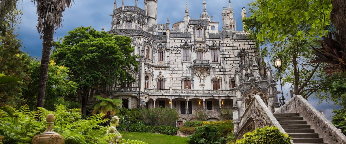 Quinta da Regaleira in Sintra, Portugal. In the palace and the park are hidden symbols related to alchemy, Masonry, the Knights Templar, and the Rosicrucians