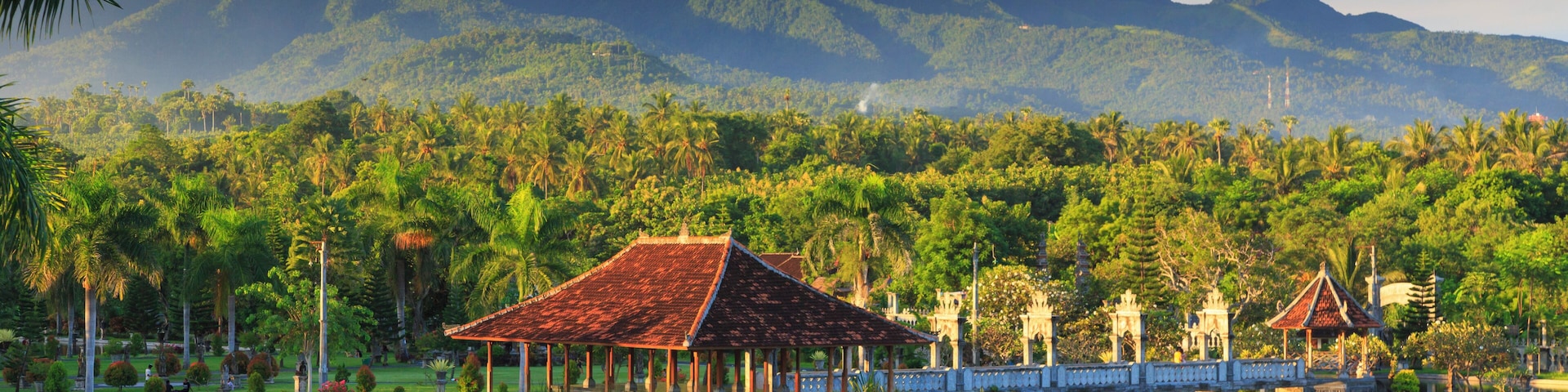 Indonesia, Bali, East Bali, Ujung, Taman Ujung Water Palace and Gunung Lempuyang Mountain