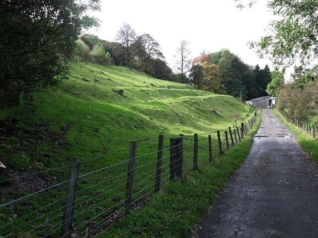 A different looking Antonine Wall Overlooking East Dullatur Farm, more like a terraced fortified line than a wall.