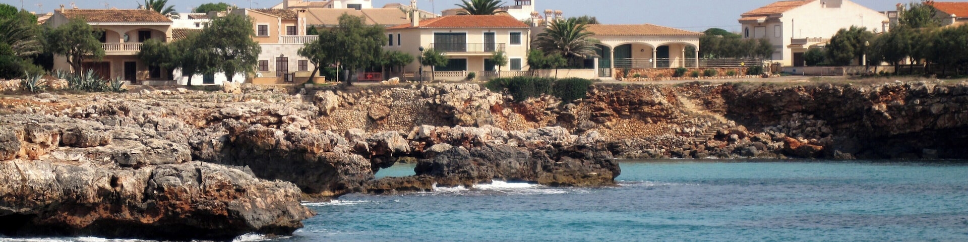 Bucht und Siedlung Cala Morlanda, Gemeinde Manacor, Mallorca, Spanien