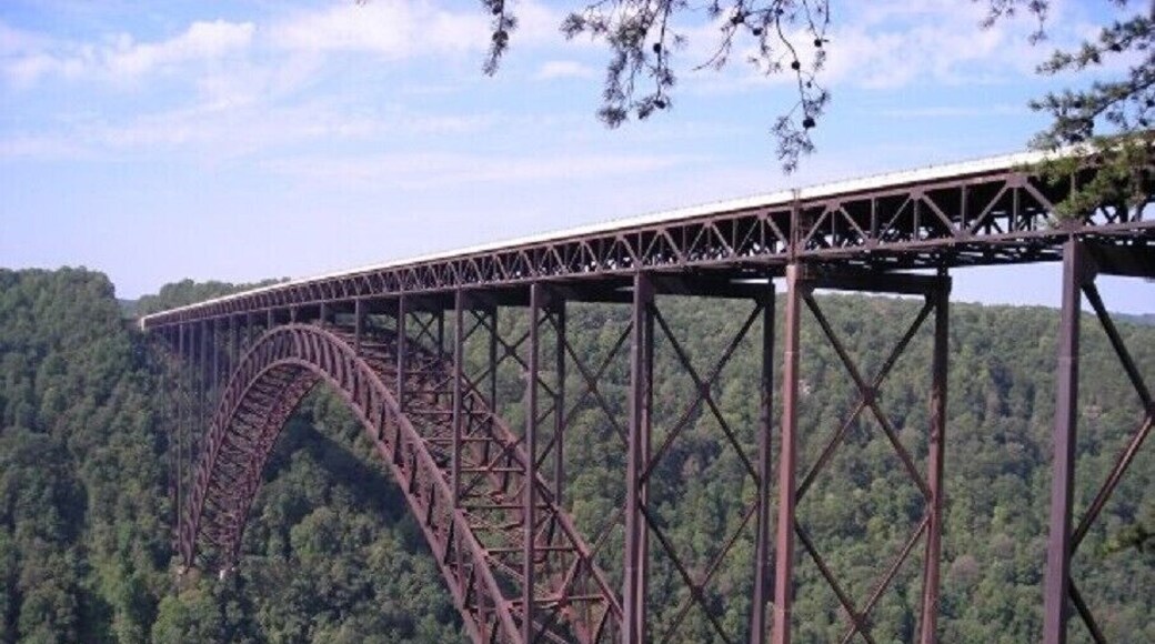 My sisters and I found this giant red iron bridge on a road trip adventure. It was magnificent. They do all kinds of great activities here like zip lining, bungee jumping and white water rafting.