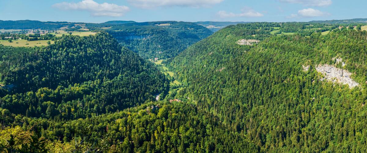 Ursprung der Dessoubre im Tal bei Consolation-Maisonnettes im französischen Jura