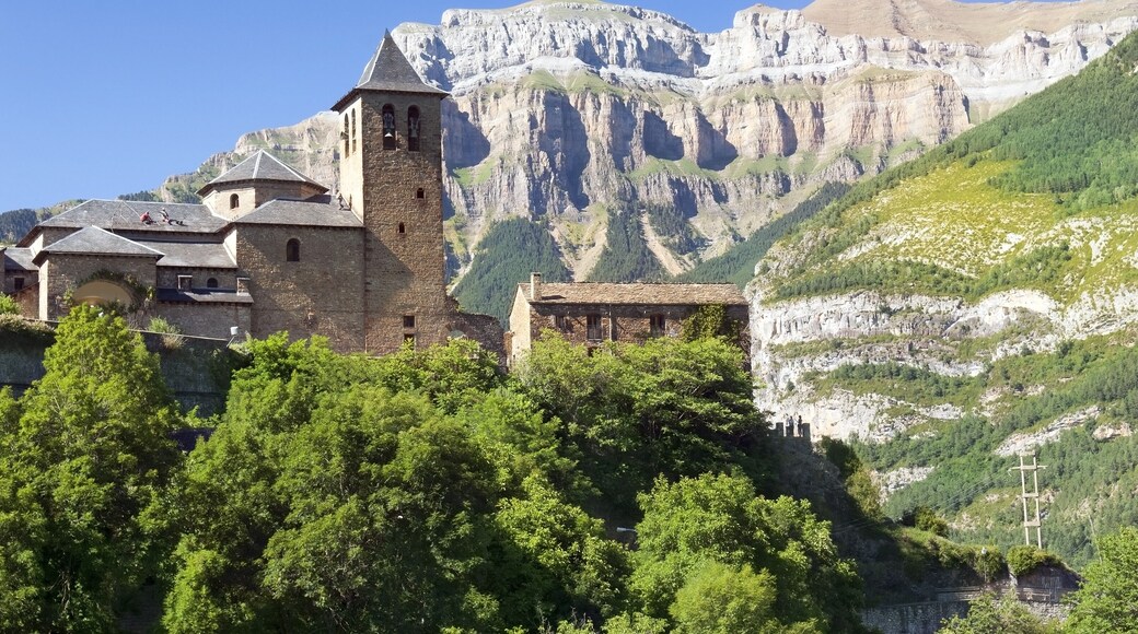 Mountain Town, Torla, Pyrenees, Ordesa y Monte Perdido National Park, Spain