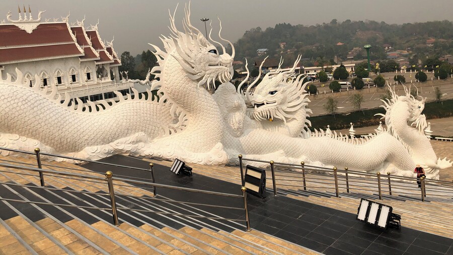Big dragon at Wat Huay Pla Kang, Chiang Rai, Thailand