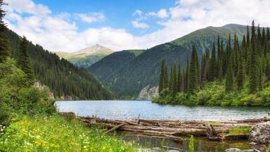 Kolsay Lake in Tien Shan mountain system. Kazakhstan