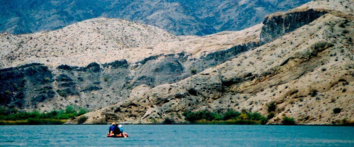 Just north of Lake Havasu City is a scenic spot on the Colorado River known as Topock Gorge. Mountain desert scenery with the riparian vegetation, best seen by kayak or boat.