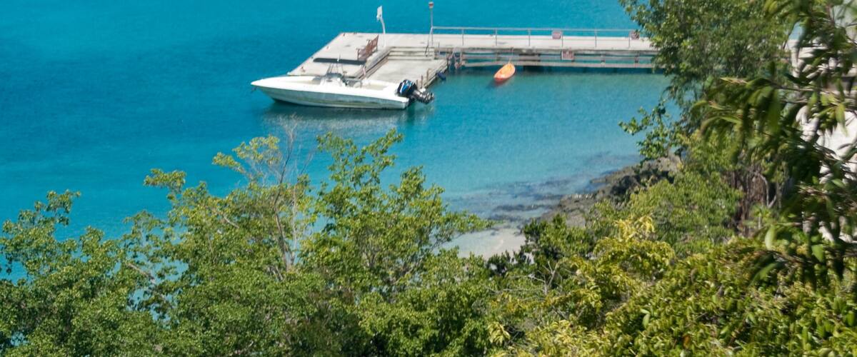 Caneel Bay towards Cottage Point on Saint John, United States Virgin Island.