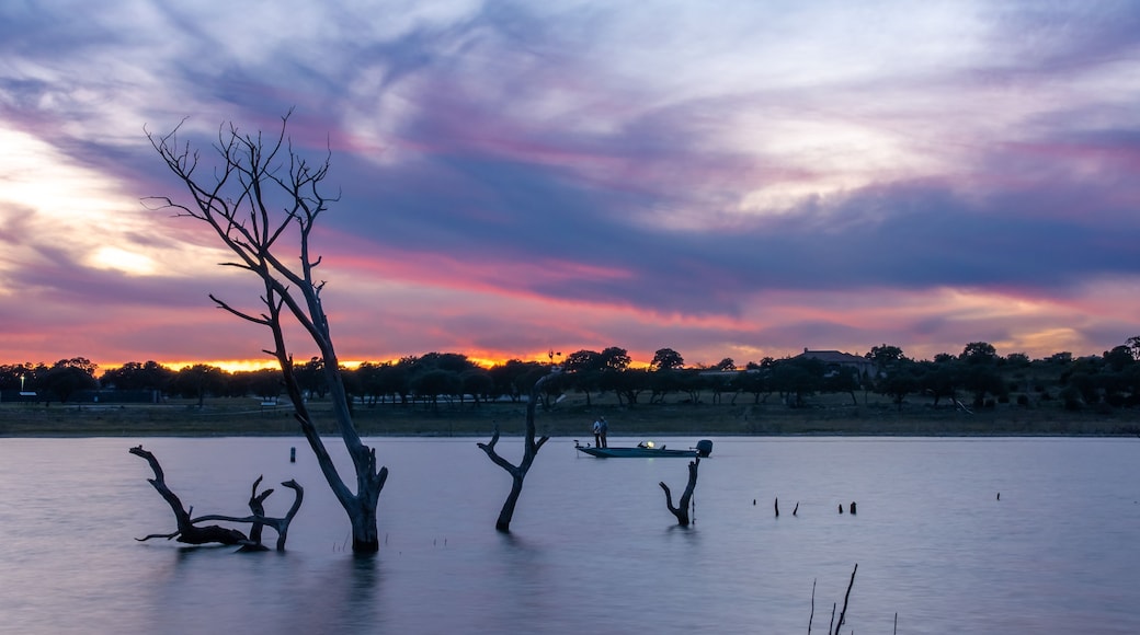 sunset over lake