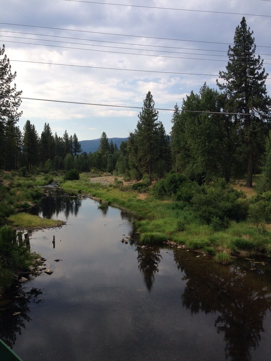This is the view of the Feather River from the bridge on the Blairsden-Graeagle Road. 