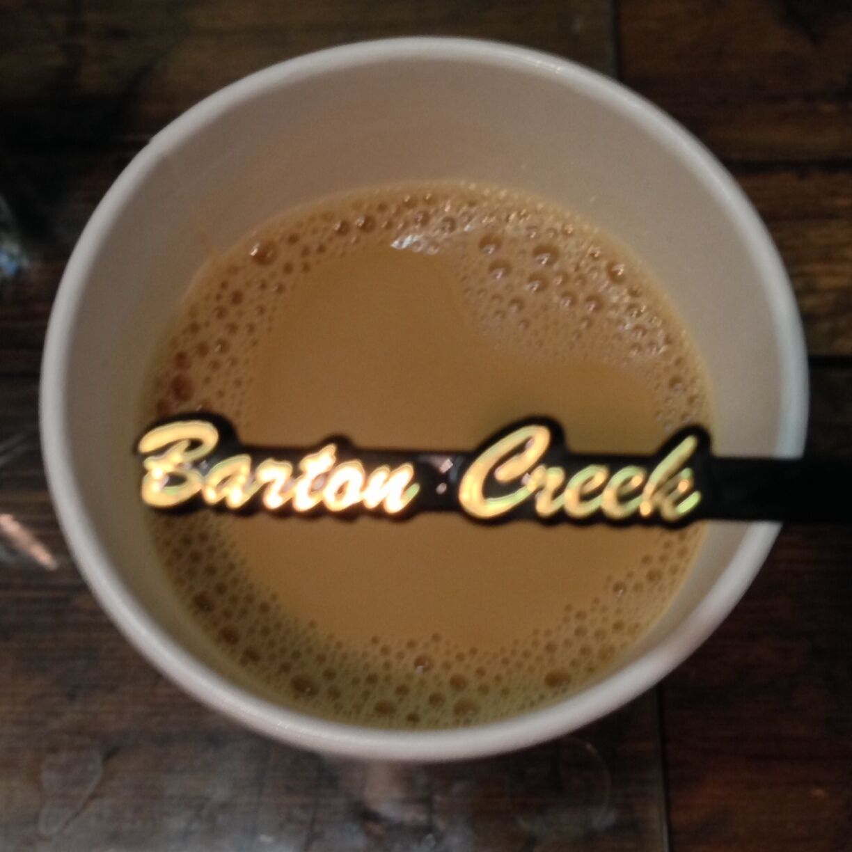 Fancy sticks to stir my coffee at the Barton Creek Resort