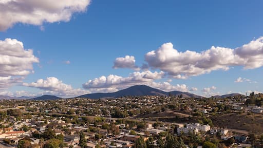 Casa de Oro in San Diego County, Southern California. Drone shot of town.