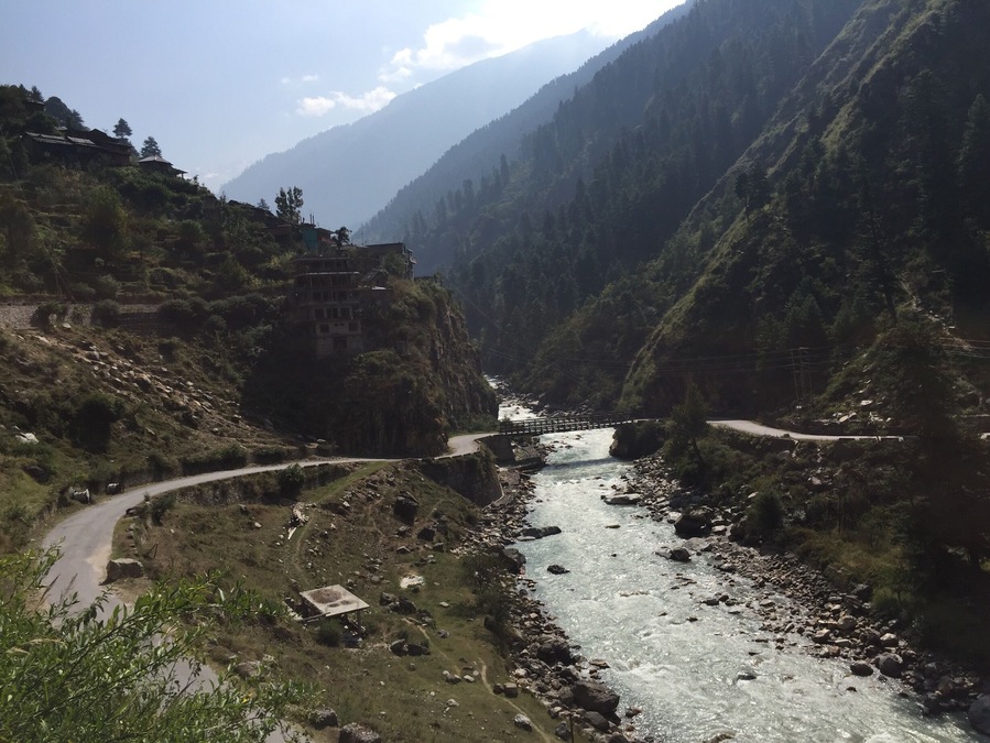 Lone bridge on the way to Manikaran