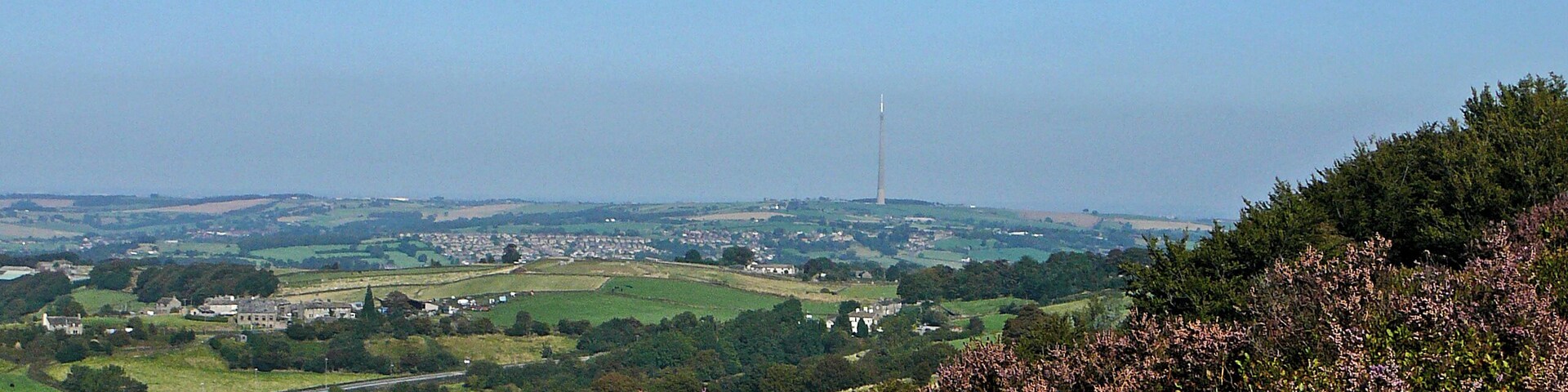 The inescapable transmitter, from above Jackson Bridge, Holmfirth