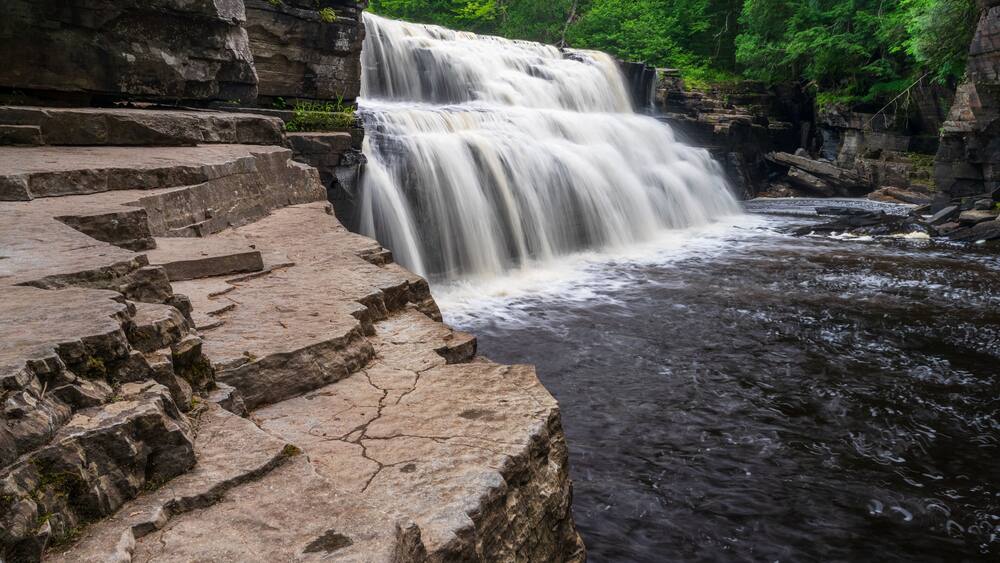 Canyon Falls. Super easy to hike to these falls. If you are up for a longer hike, you will be rewarded with more falls.