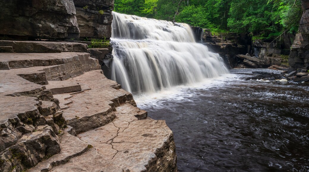 Canyon Falls. Super easy to hike to these falls. If you are up for a longer hike, you will be rewarded with more falls.