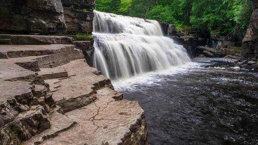 Canyon Falls. Super easy to hike to these falls. If you are up for a longer hike, you will be rewarded with more falls.