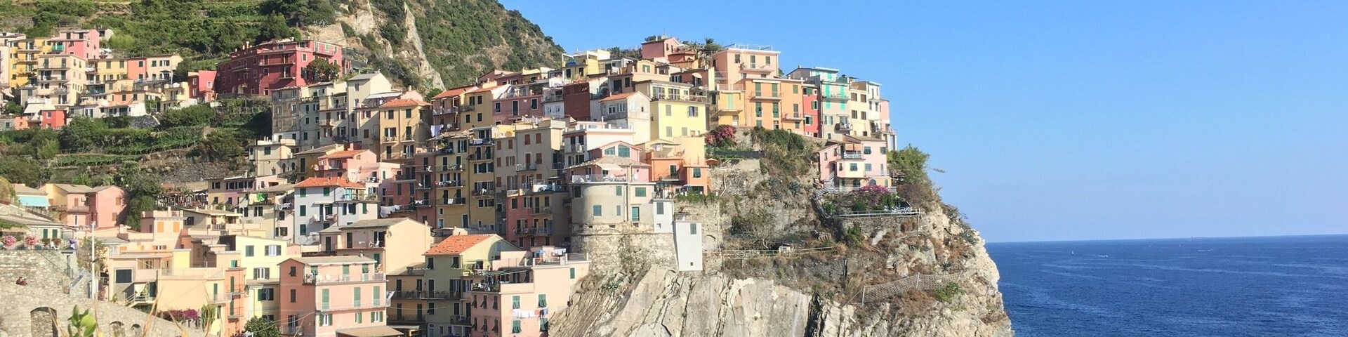 Cinque Terre , Italy- 5 lands connected like strings along the coast of Riviera #Italy. Picture using my phone, so not that good.