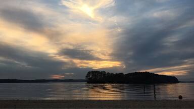 gorgeous tree lined lake created by the US Army Corps of Engineers with their dam on the Chattahoochee River which forms the border between Alabama and Georgia. Excellent camping at the ACOE camp site Cotton Hill Park and views like this to be had #georgia #water #sunset #ACOE #waterlust #AquaTrove
https://www.recreation.gov/camping/cotton-hill/r/campgroundDetails.do?contractCode=NRSO&parkId=71105