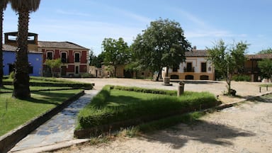 Plaza Mayor de Granadilla, vista desde la esquina de la calle Mayor con el ayuntamiento