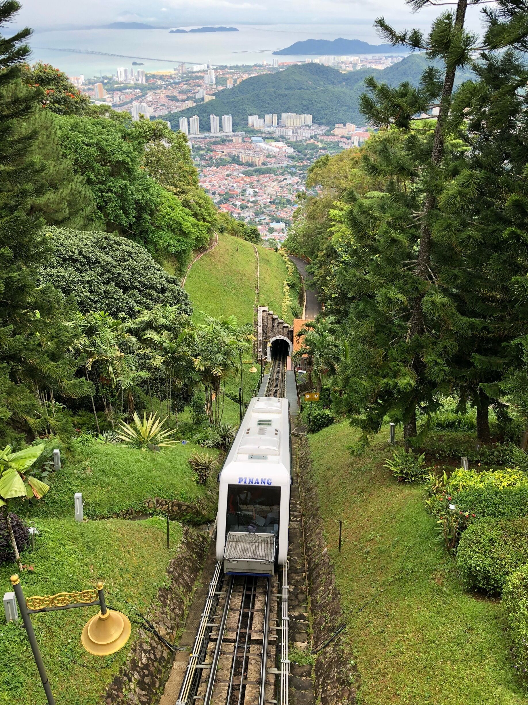 A 10 minute cable car ride up a really steep track to the highest point in Penang. Tonnes to do up there - you could easily spend the day.