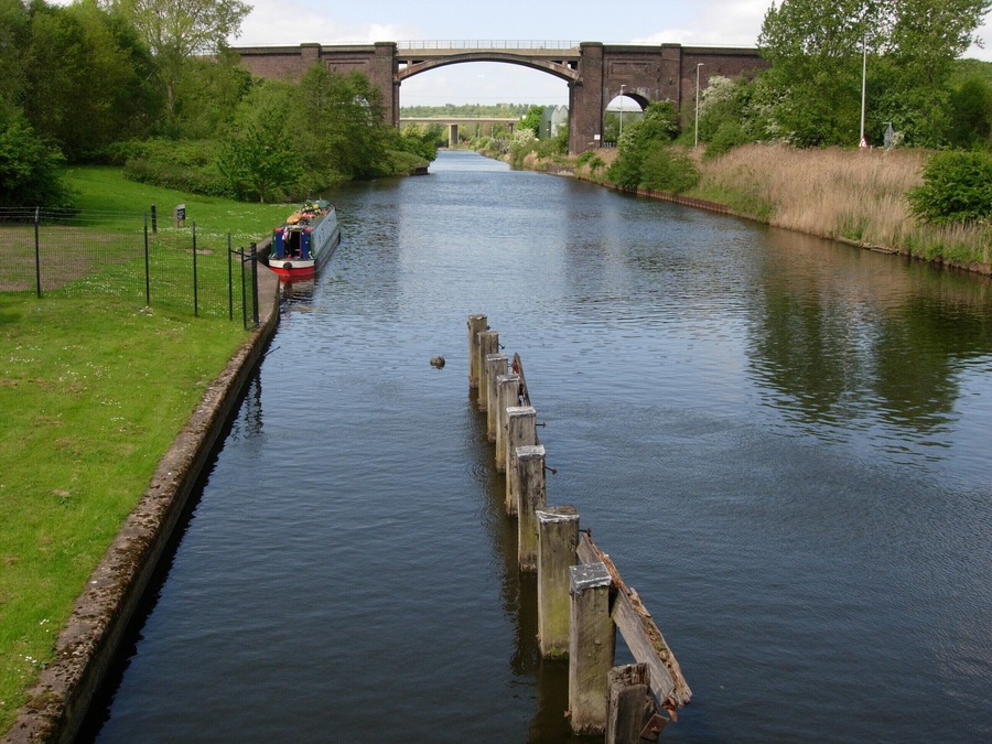 View from the Sutton Weaver swing bridge Frodsham