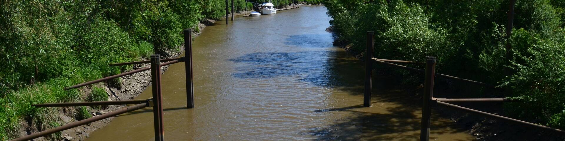 Die Lühe in Grünendeich.
