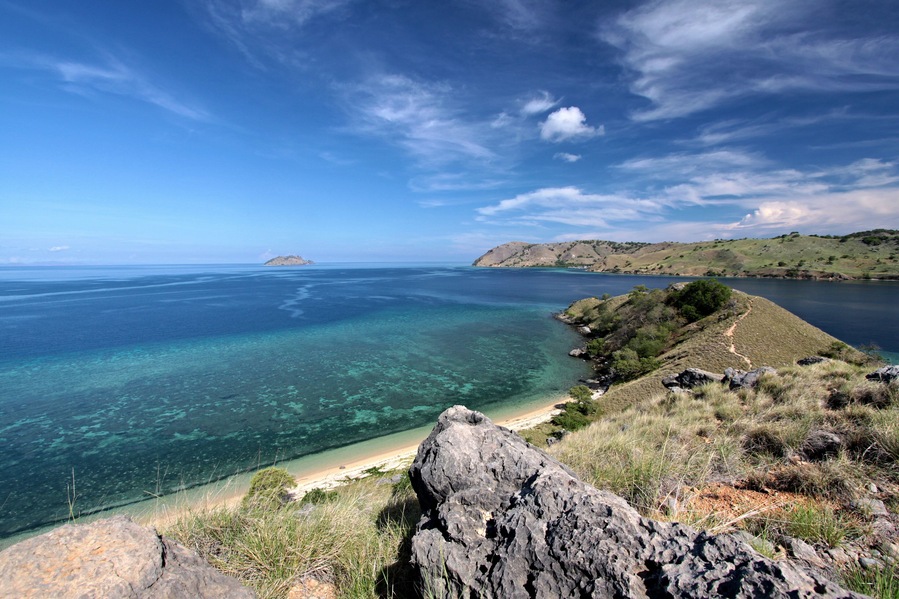 View of Seraya Island and Flores Island. Indonesia. Asia.