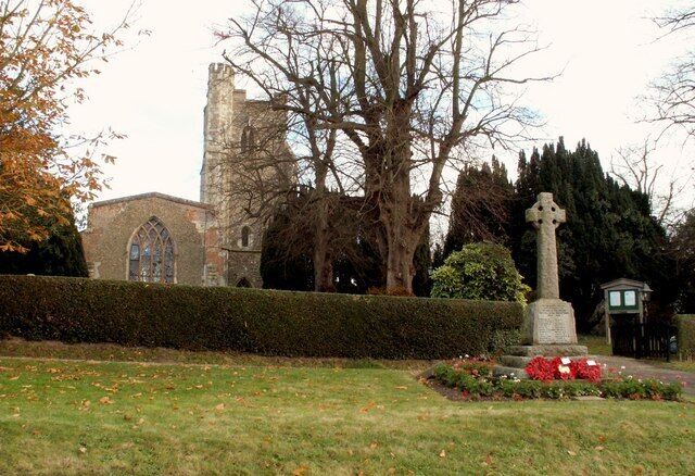 Holbrook parish church and War Memorial The church, dedicated to All Saints, dates back to the early 14th century and stands alongside the B.1080