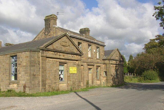 Ladyewell Nursery, Fernyhalgh, Broughton This was built in 1836 (date in Roman numerals at the centre of the parapet) as a Roman Catholic school, and is similar to the Church of England 'National' schools of the same period. Notice the inscriptions 'Girls' on the left gable and 'Boys' on the right gable. The graveyard can be glimpsed to the right (see other photograph).