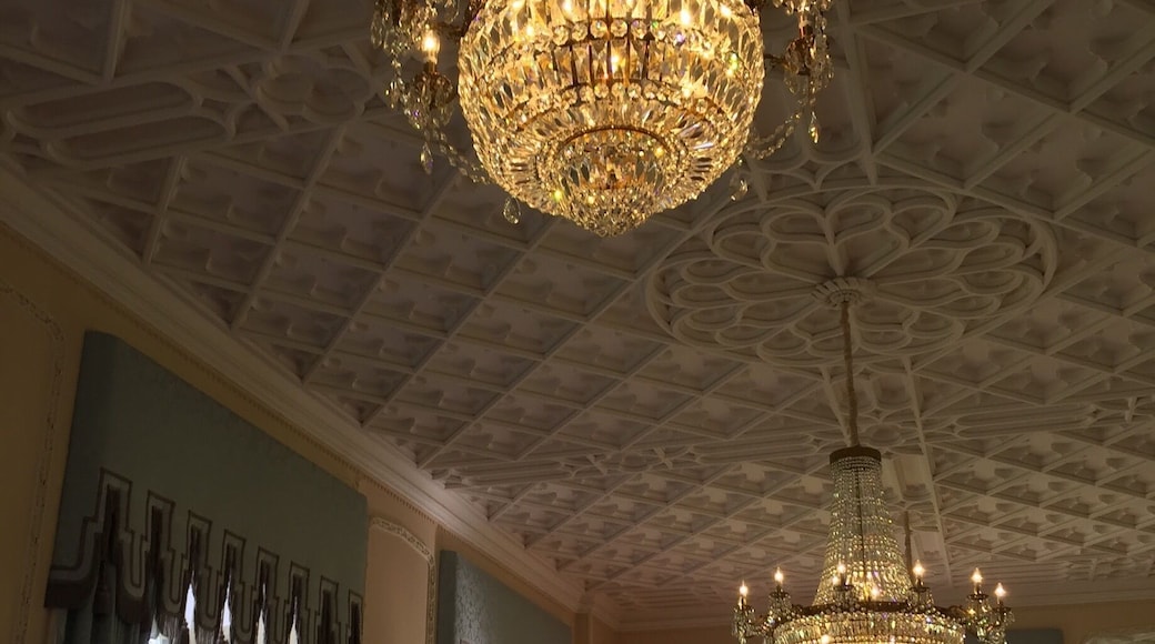 The elegant Victorian ball room at the eccentric Hampton Court Castle