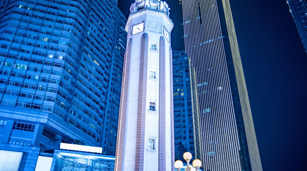 Night view of Liberation Monument in Chongqing, China