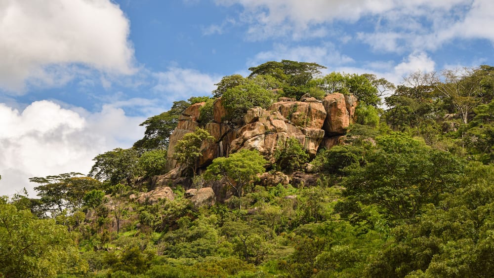 Rock formation in a national park in Zimbabwe