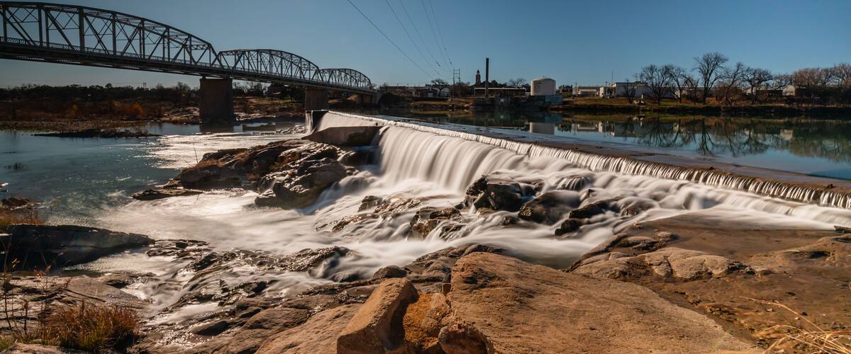 Llano river dam at Badu park Texas