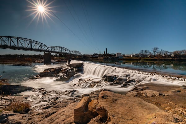 Llano river dam at Badu park Texas