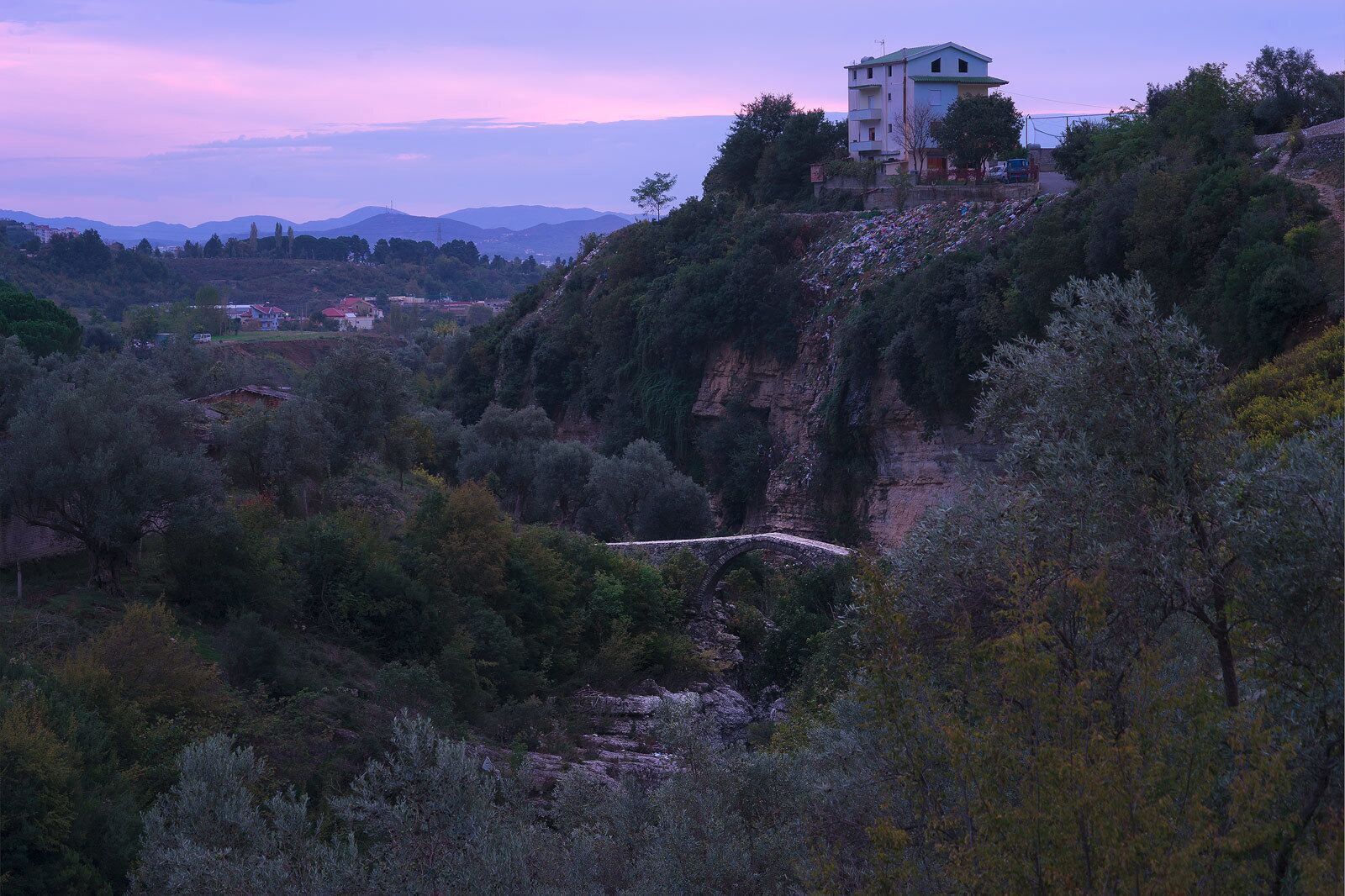 Ferraj Village where the Old Ottoman bridge lays.

http://www.alwayswanderlust.com/ura-e-brarit-old-ottoman-bridge/