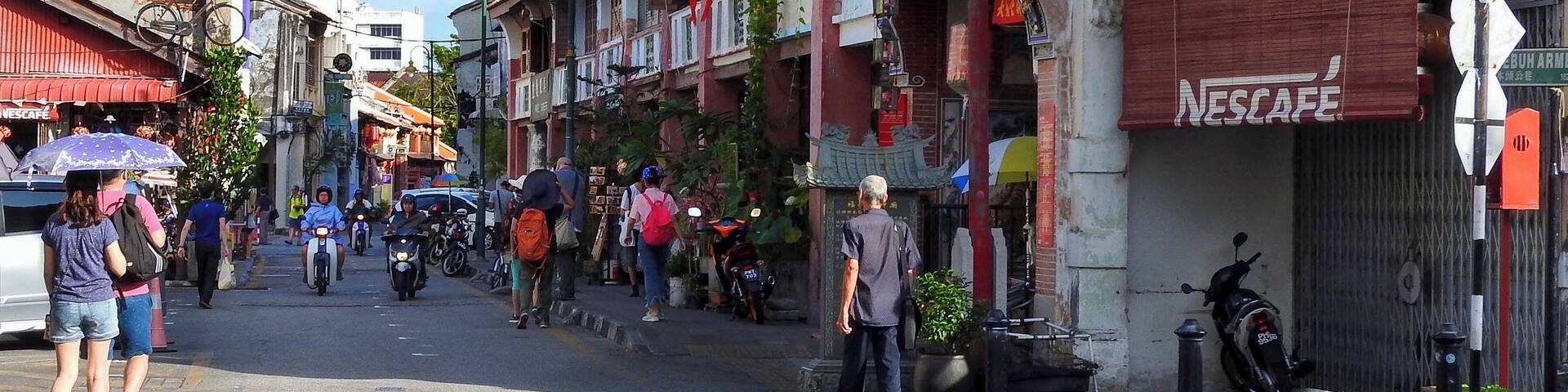 Armenian Street (Lebuh Armenian in Malay) is a narrow street within the city of George Town in Penang, Malaysia. Located within the city's UNESCO World Heritage Site, the road has gained popularity in recent years for its rich cultural offerings and street art. Further down this street is the famous 'Children on a Bicycle' mural by Ernest Zacharevic. (February 2017)