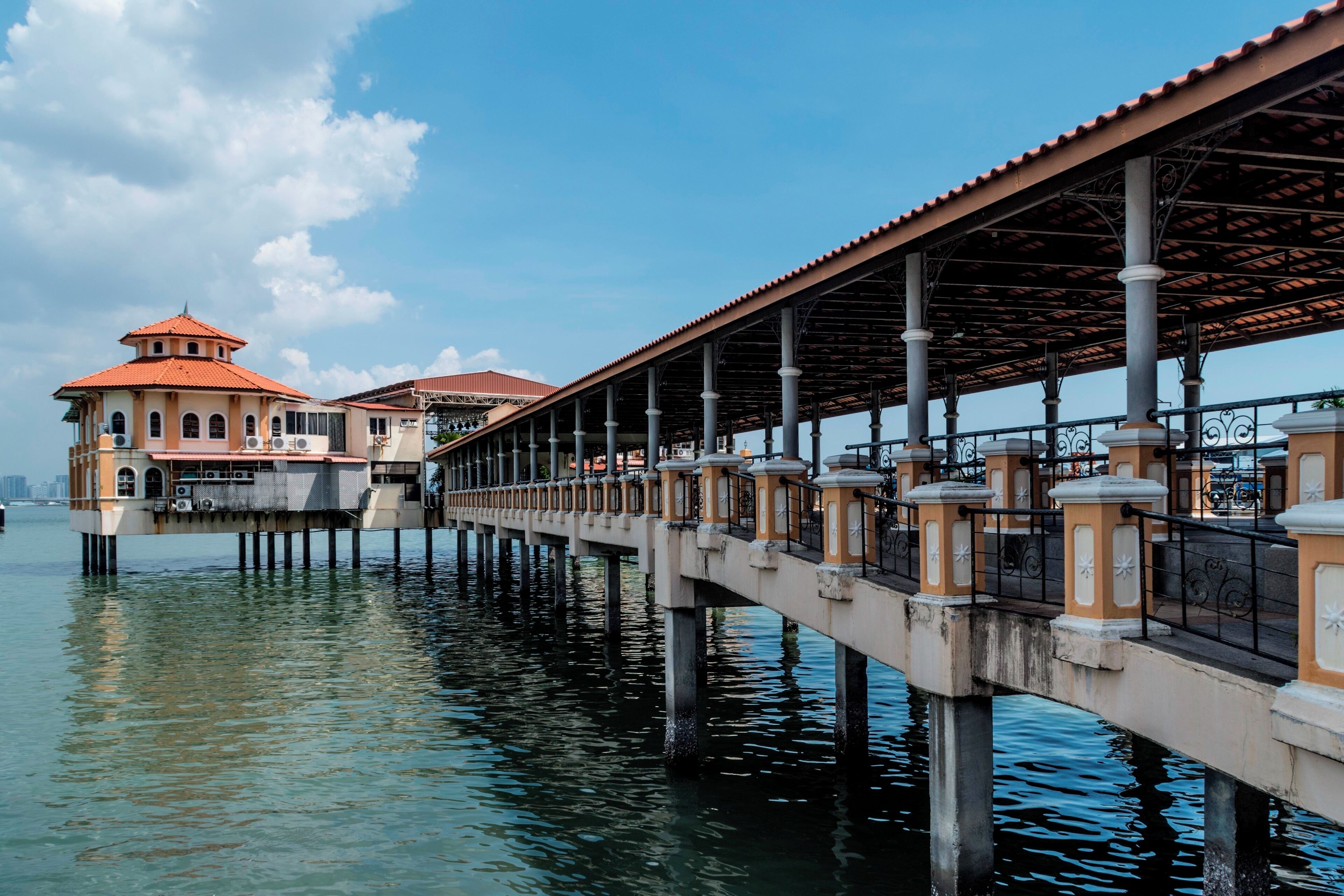 I found this pier on a very hot day while exploring George Town. I was very glad for the shade it offered. #ChurchStreetPier #Malaysia #Penang #GeorgeTown #Peir