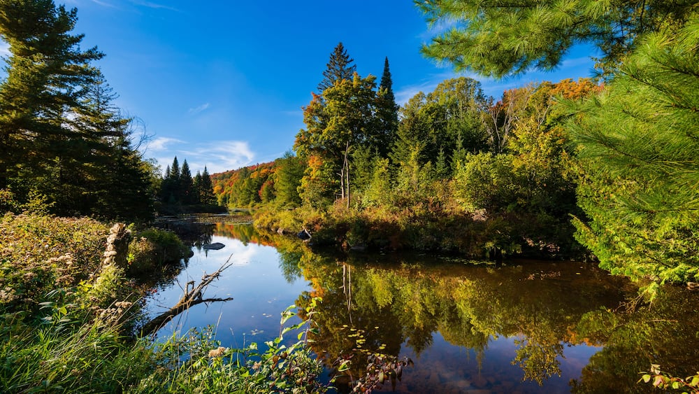 Ivan Lake, Mille-Isles in the Laurentides of Quebec, Canada; Quebec, Canada