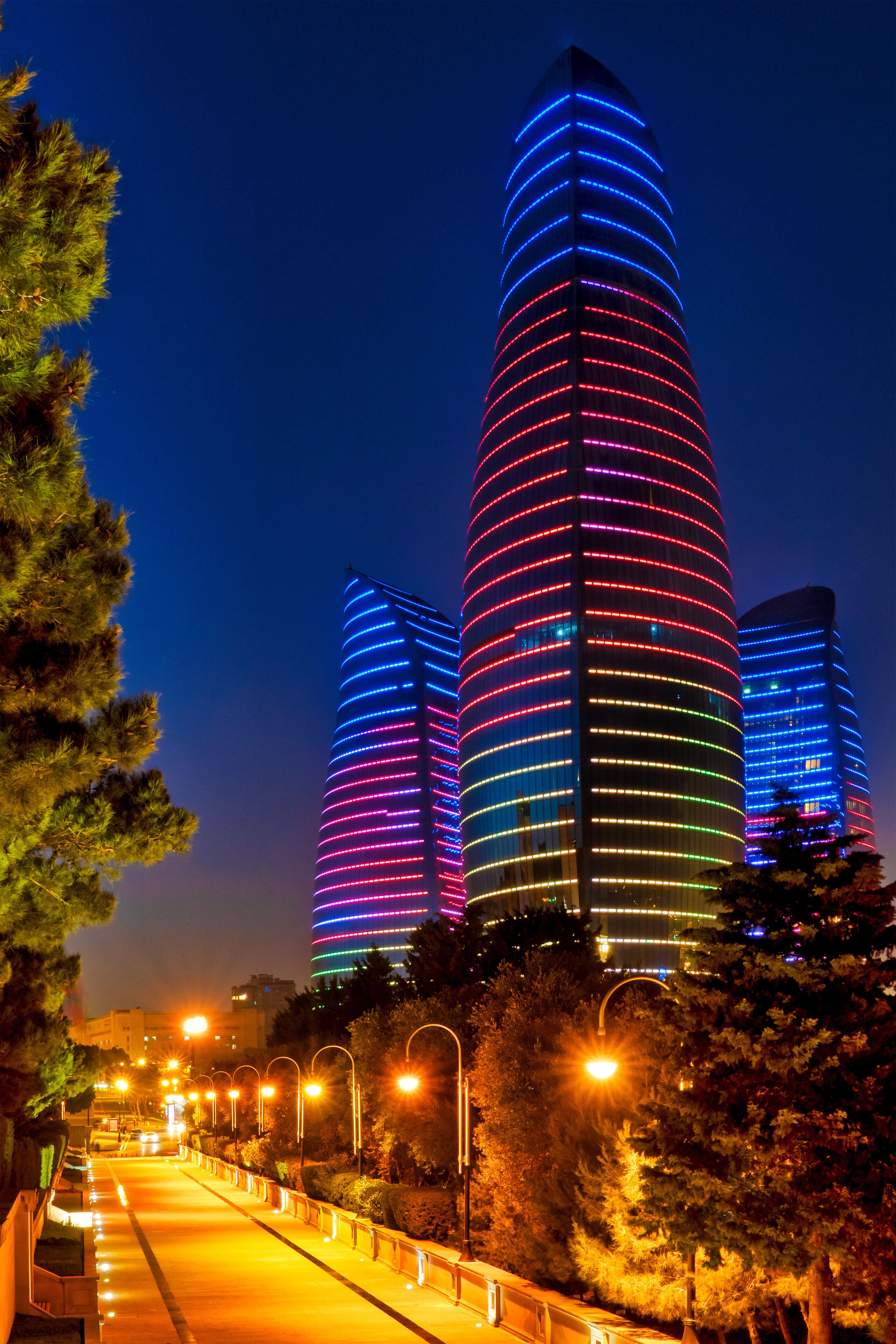 Flame Towers form Martyrs’ Lane,
