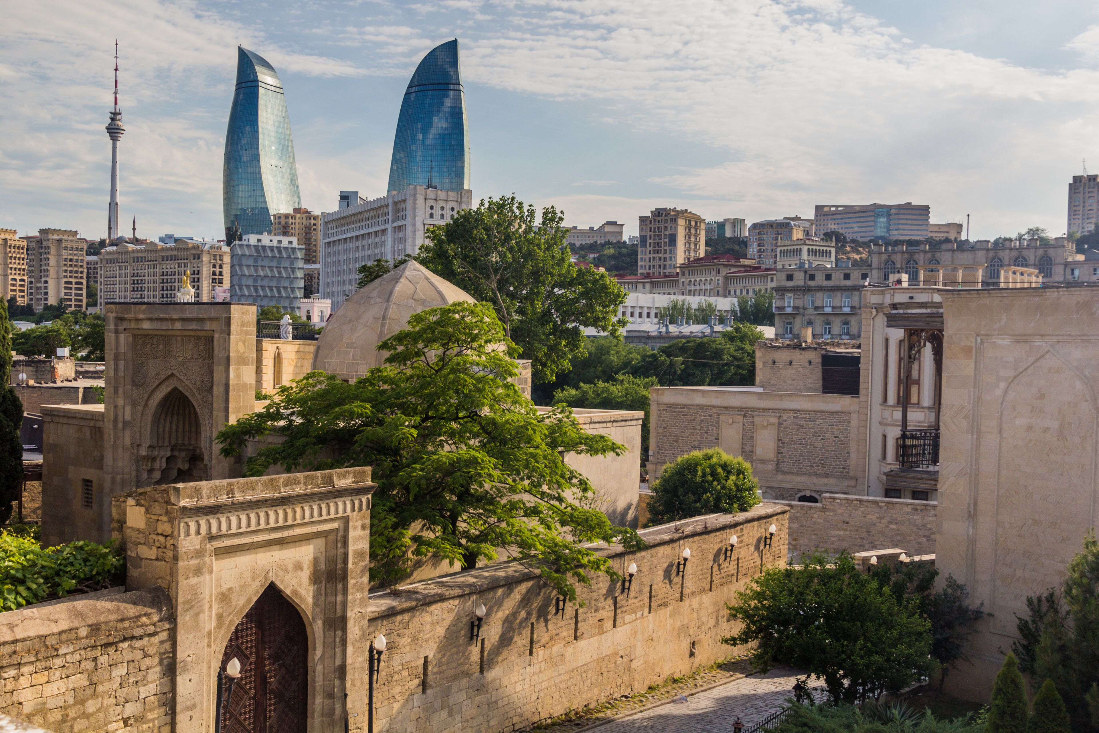 Skyline of Baku, capital of Azerbaijan