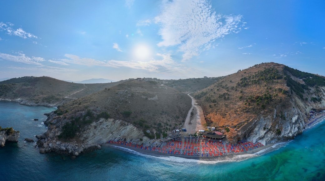 Ionian Sea, mirror beach Saranda, Albania, most beautifully beach, crystal clear sea