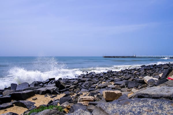 view of the sea and blue sky