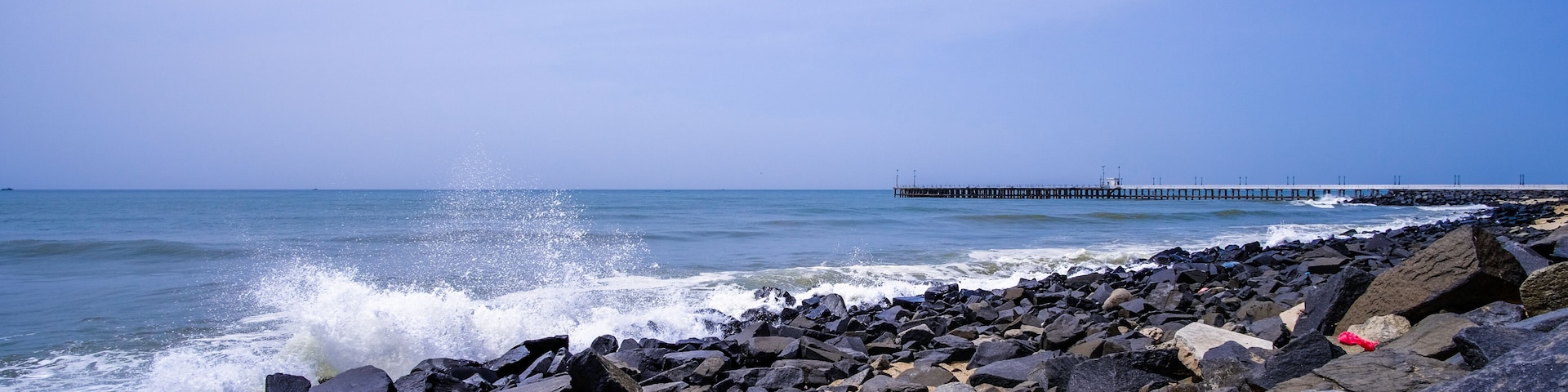 view of the sea and blue sky
