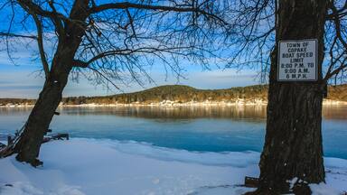 Golden hour at Copake Lake