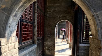 This is in an old government complex in Nanyang built in 1271. Amazingly well preserved with buildings, bronze statues, and a prison. I liked the way the woman with the umbrella walked into my frame.