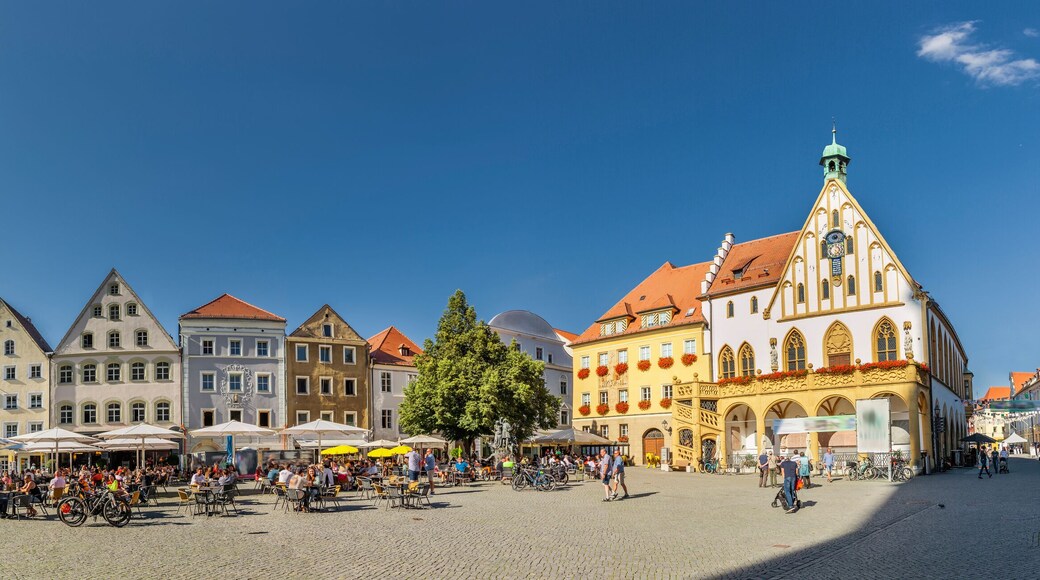 Panoramaansicht vom Marktplatz in Amberg in der Oberpfalz